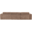 Woood Novi chaise longue bank links ribstof taupe