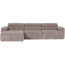 Woood Novi chaise longue bank links ribstof zand