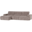 Woood Novi chaise longue bank links ribstof zand