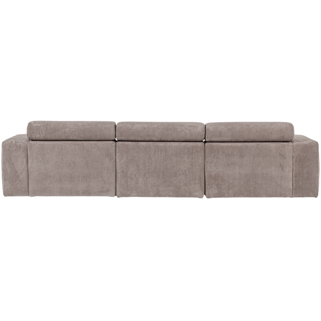 Woood Novi chaise longue bank links ribstof zand
