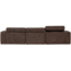 Woood Novi chaise longue bank rechts donkerbruin melange