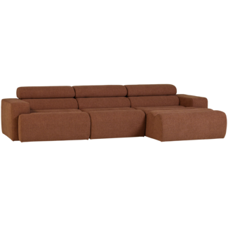 Woood Novi chaise longue bank rechts boucle terra
