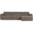 Woood Novi chaise longue bank rechts grijs melange