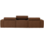 Woood Novi chaise longue bank rechts boucle mokkabruin