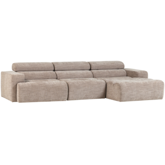 Woood Novi chaise longue bank rechts naturel melange