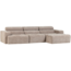 Woood Novi chaise longue bank rechts naturel melange