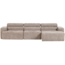 Woood Novi chaise longue bank rechts naturel melange
