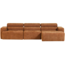 Woood Novi chaise longue bank rechts oranje melange