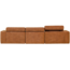 Woood Novi chaise longue bank rechts oranje melange