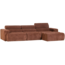Woood Novi chaise longue bank rechts ribstof terra