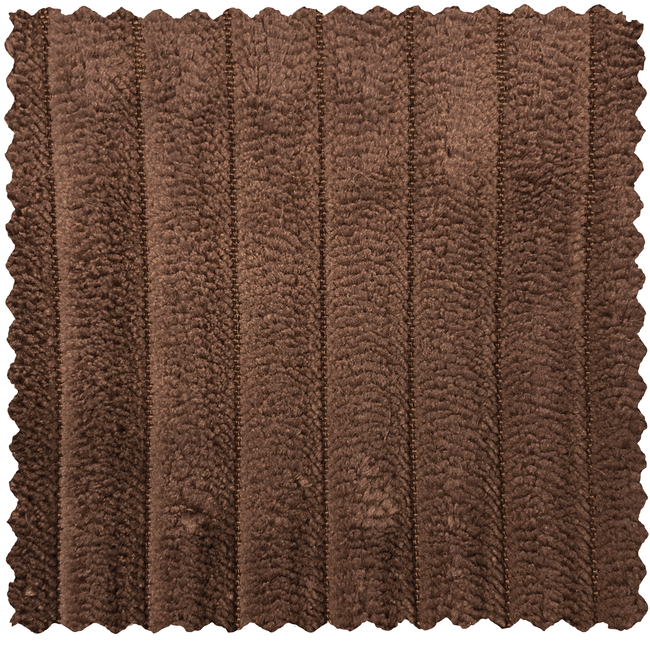 Woood Novi chaise longue bank rechts ribstof mokkabruin