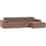 Woood Novi chaise longue bank rechts ribstof taupe