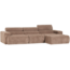 Woood Novi chaise longue bank rechts ribstof taupe