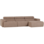 Woood Novi chaise longue bank rechts boucle taupe