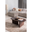 Woood Tibas chaise longue links geweven stof zand