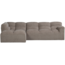 Woood Tibas chaise longue links geweven stof zand