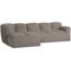 Woood Tibas chaise longue links geweven stof zand