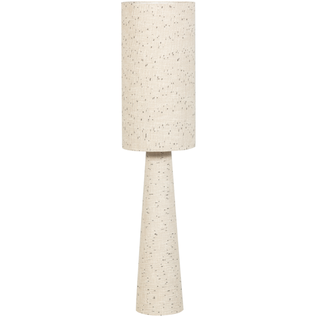 Woood Loft vloerlamp metaal/boucle naturel met stippen 130xo30cm