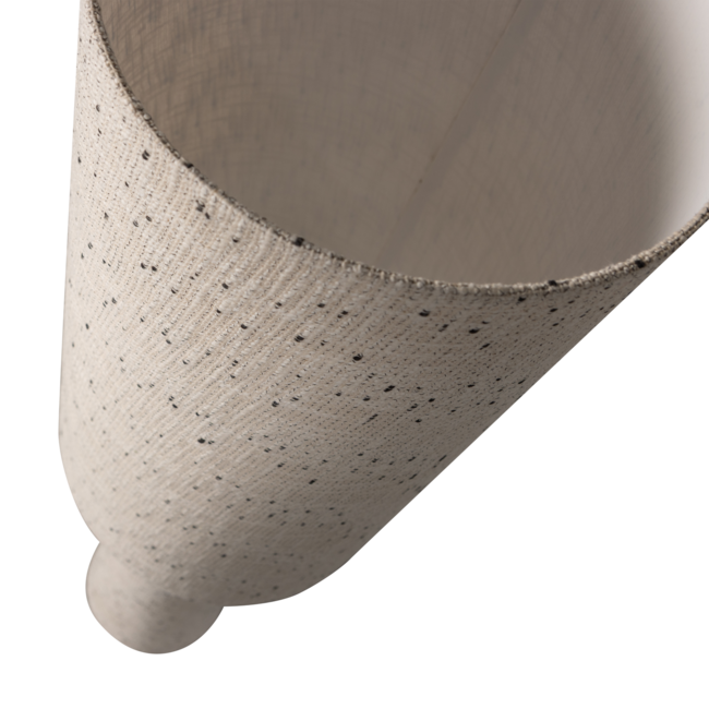 Woood Loft vloerlamp metaal/boucle naturel met stippen 130xo30cm