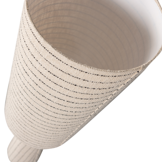 Woood Loft vloerlamp metaal/boucle naturel met strepen 130xo30cm