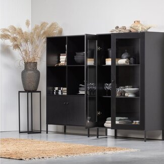 Woood Xam open kast grenen zwart [fsc]