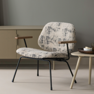 Woood Aure fauteuil chenille beige/zwart