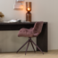 Woood Eliva eetkamerstoel structure velvet paars - set van 2