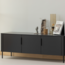 Woood Gunnar tv meubel 154 cm grenen matzwart [fsc]