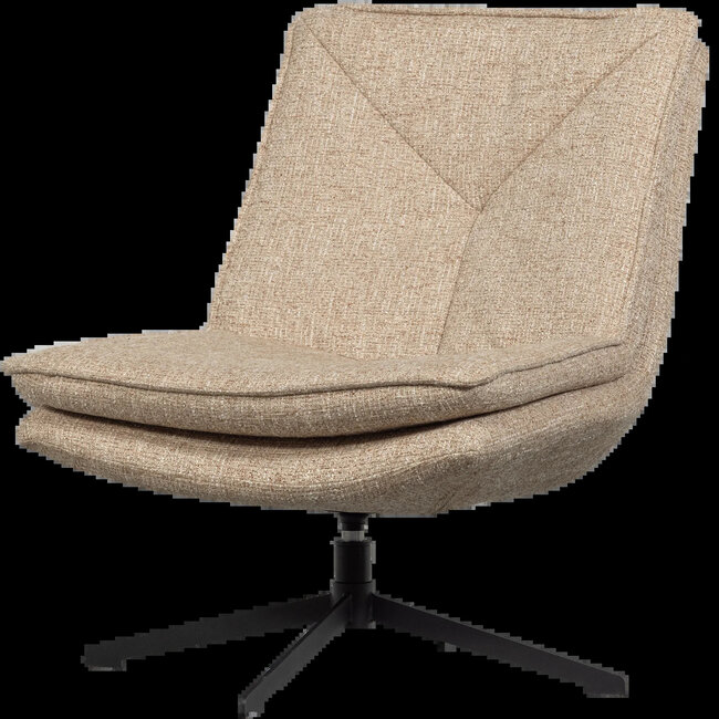 Woood Milaro draaifauteuil naturel melange