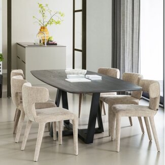 Woood Tablo eettafel deens ovaal dl 220x100cm mystic brown [fsc]