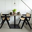 Woood Tablo eettafel vierkant vingerlas 80x80cm cashmere brown [fsc]