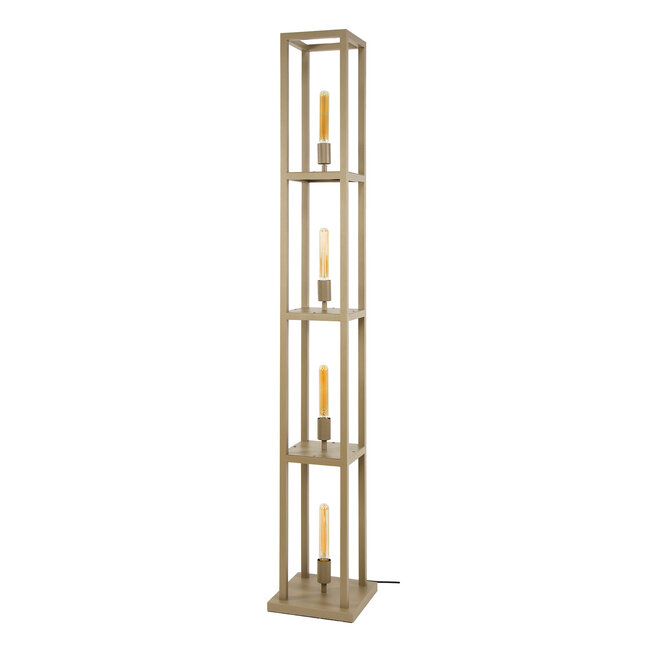 WoonStijl Vloerlamp 4L Quadra Beige