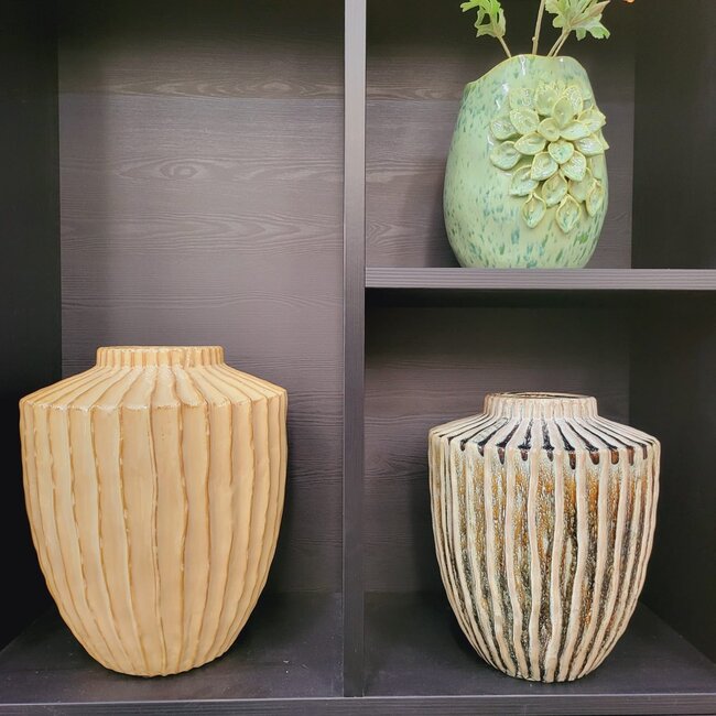 Light en Living Vaas deco Ø32X40 cm TALEA keramiek zand-beige