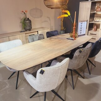 WoonMax Eettafel Wellington Deens Ovaal uitschuifbaar Lamulux  - Diverse kleuren en afmetingen