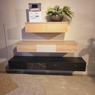 WoonMax TV meubel Warwick - 100, 150, 200 en 250 cm - laag model - hangend of staand