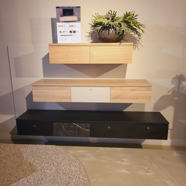 WoonMax TV meubel Warwick - 100, 150, 200 en 250 cm - laag model - hangend of staand