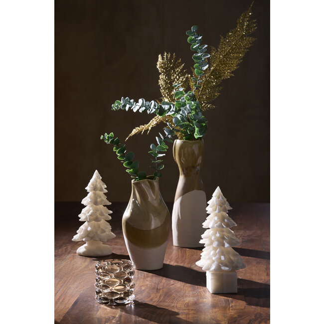 Light en Living Ornament CHRISTMAS TREE Ø13x25 cm Beige – Light & Living