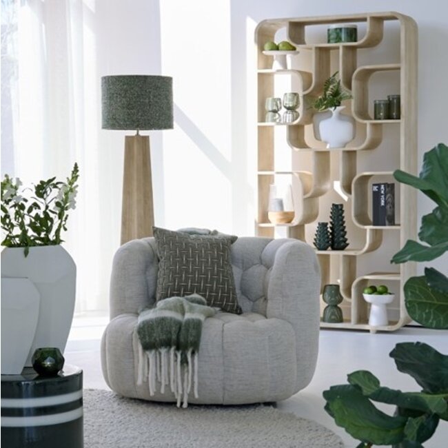 Light en Living Vloerlamp 23x23x125 cm NAVELLI hout mat naturel