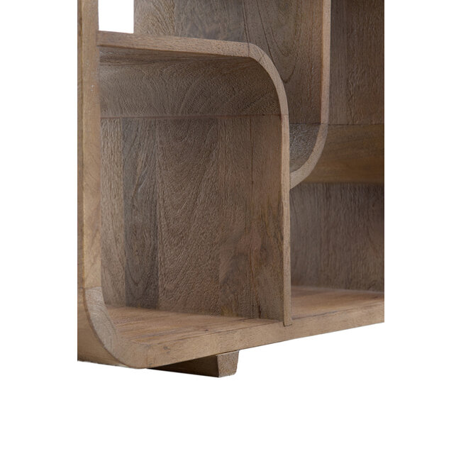 Light en Living Kast open 100x30x200 cm LABARE grijs-donker bruin