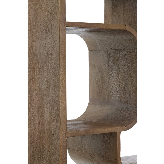 Light en Living Kast open 100x30x200 cm LABARE grijs-donker bruin