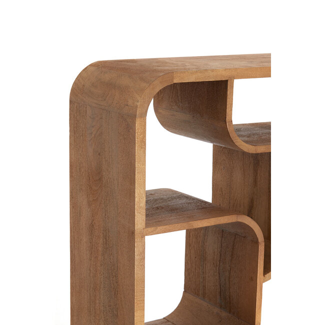 Light en Living Kast open 100x30x200 cm LABARE licht bruin