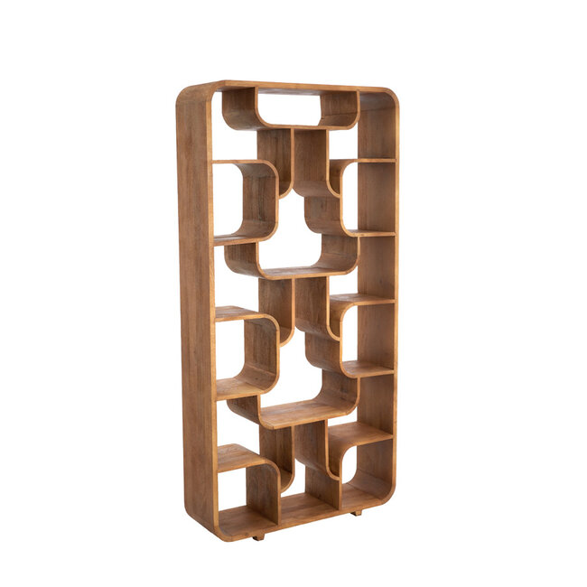 Light en Living Kast open 100x30x200 cm LABARE licht bruin