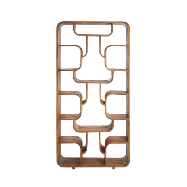 Light en Living Kast open 100x30x200 cm LABARE licht bruin