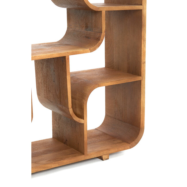 Light en Living Kast open 100x30x200 cm LABARE licht bruin