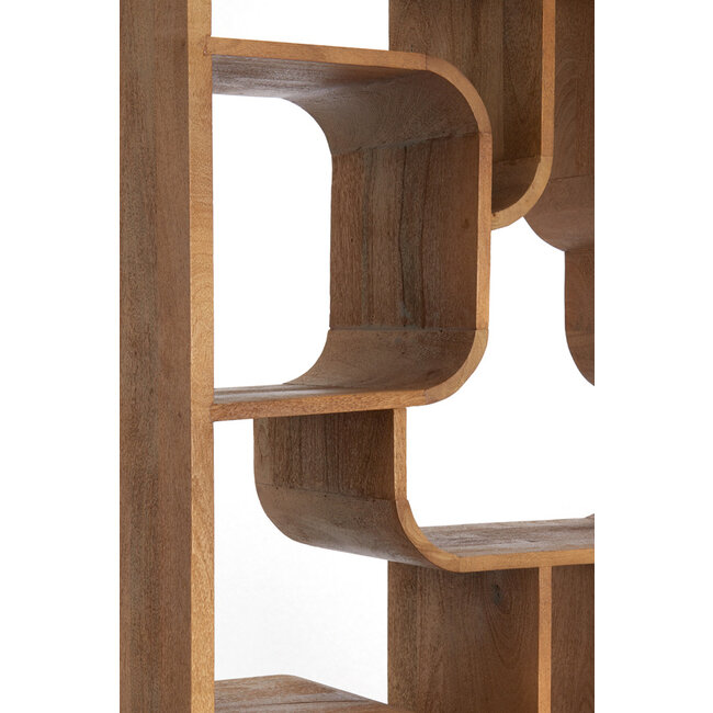 Light en Living Kast open 100x30x200 cm LABARE licht bruin