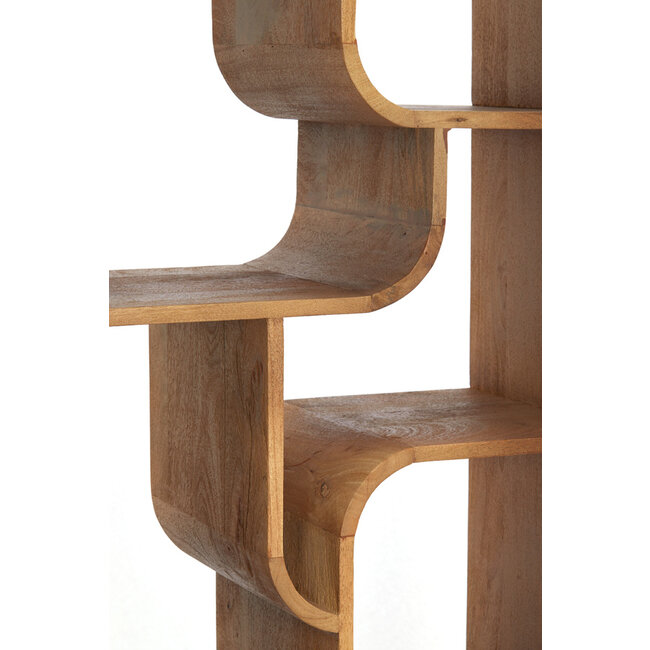 Light en Living Kast open 100x30x200 cm LABARE licht bruin