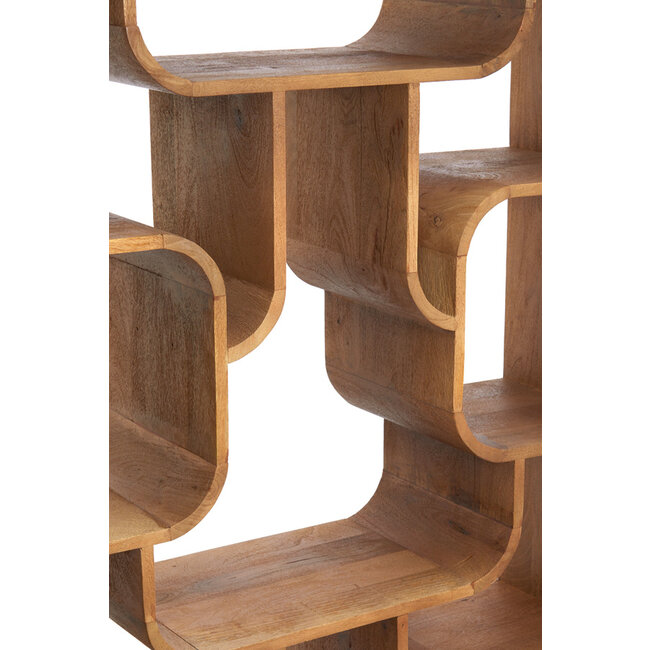 Light en Living Kast open 100x30x200 cm LABARE licht bruin