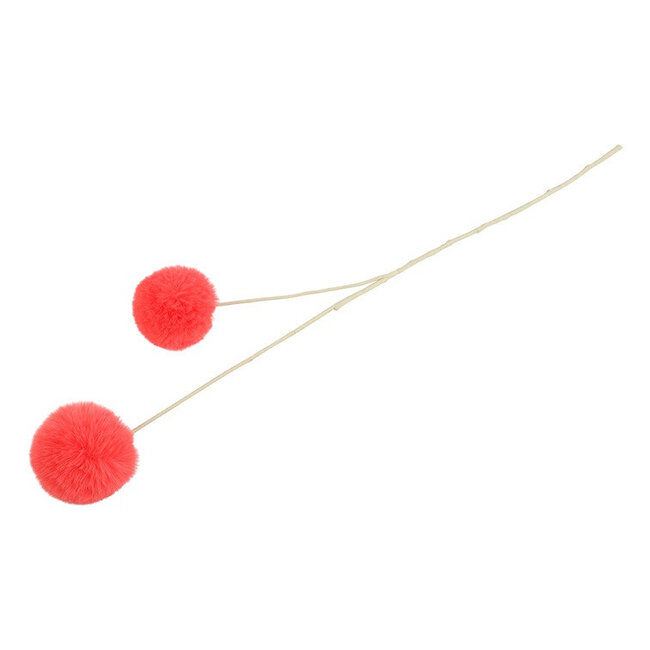 Countryfield Kunstdeco Pom Pom Set van 3 takken oranje - 16 x 16 x 75 cm