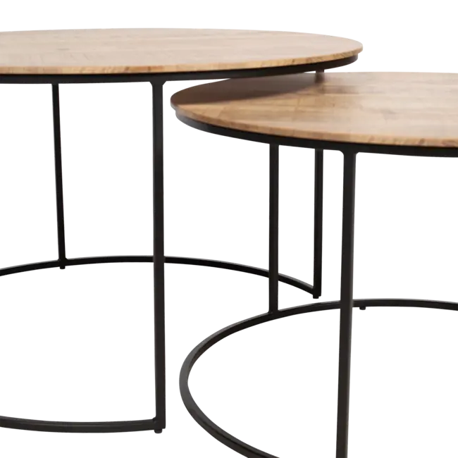 WoonMax Salontafel Windsor set van 2 - mango