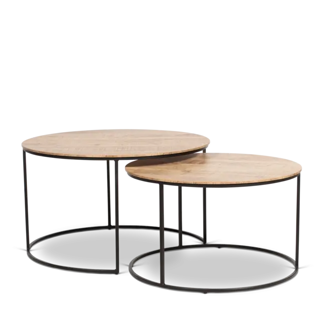 WoonMax Salontafel Windsor set van 2 - mango